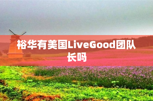 裕华有美国LiveGood团队长吗