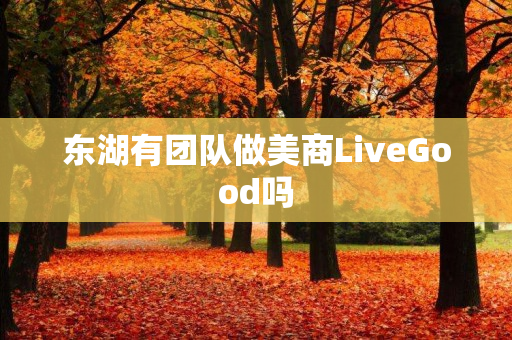 东湖有团队做美商LiveGood吗