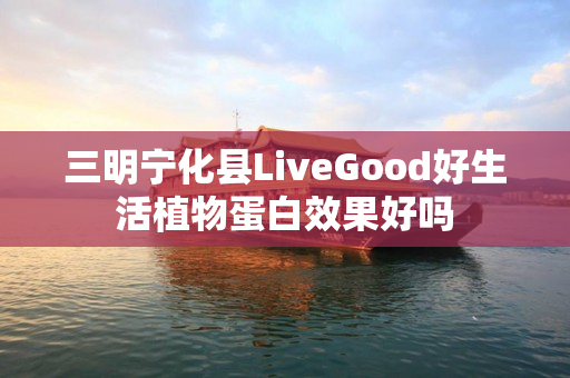 三明宁化县LiveGood好生活植物蛋白效果好吗