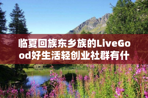 临夏回族东乡族的LiveGood好生活轻创业社群有什么特色