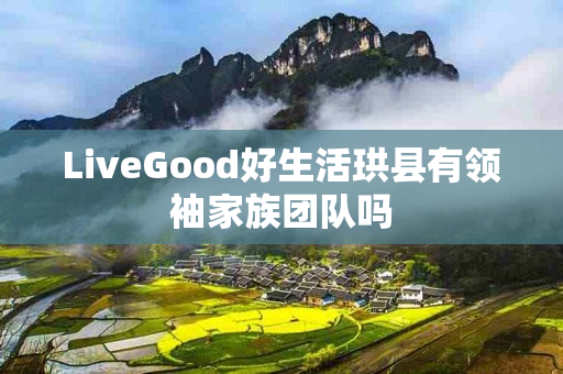 LiveGood好生活珙县有领袖家族团队吗