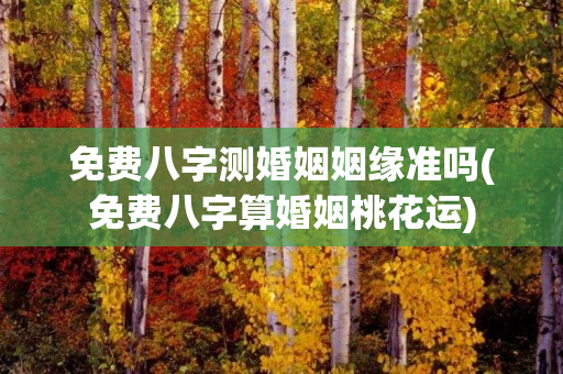 免费八字测婚姻姻缘准吗(免费八字算婚姻桃花运)