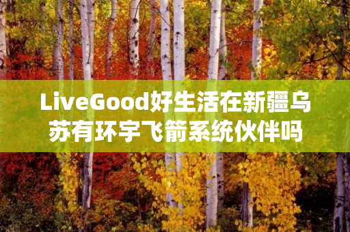 LiveGood好生活在新疆乌苏有环宇飞箭系统伙伴吗